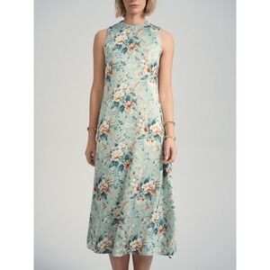 NWT Aleeza Paris Bloom Jin Floral Slip Dress‎ Midi Shift Dress Sz XS